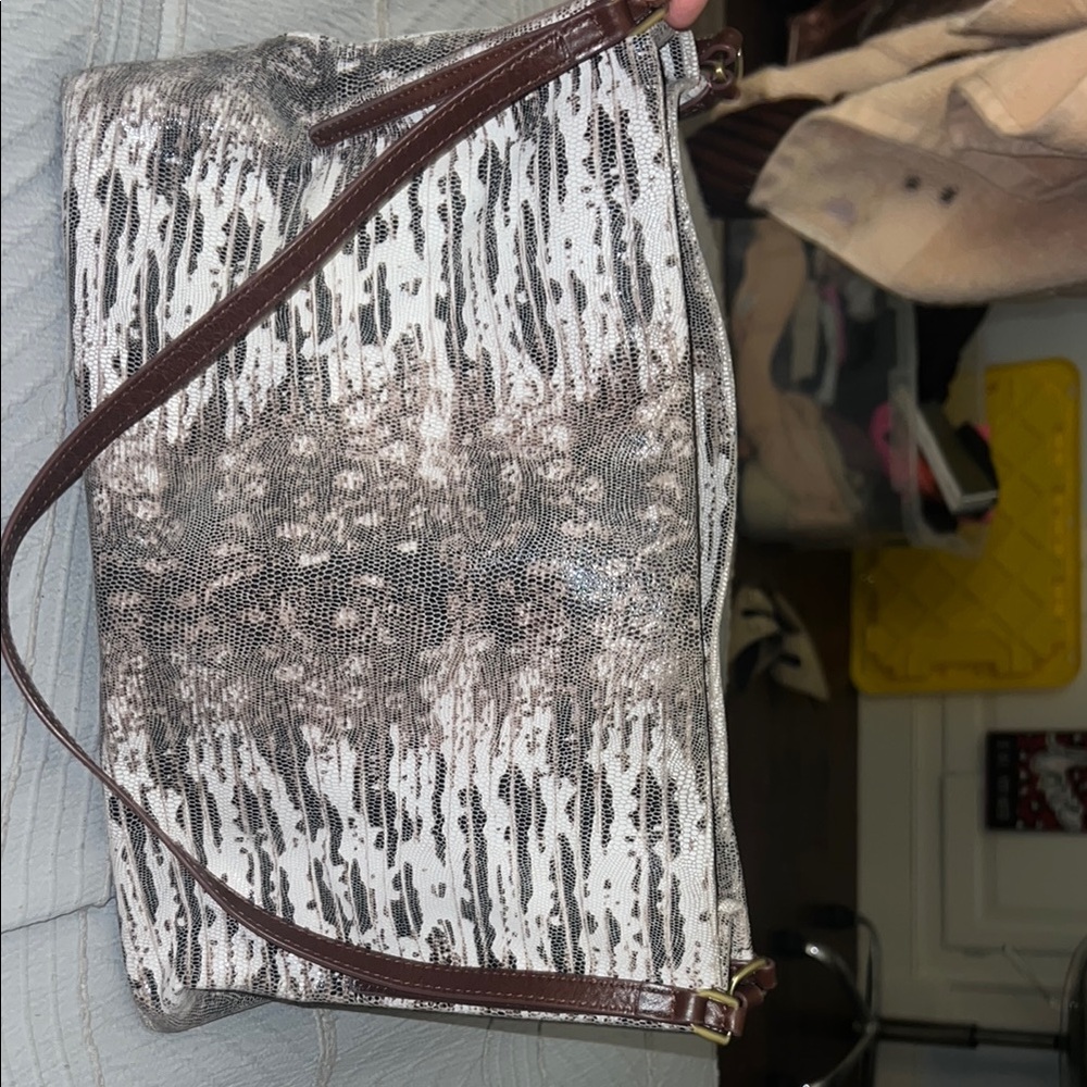 Stylish HOBO Brown and White Women's Bag